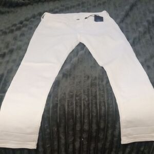 rag & bone White Straight Leg Jeans